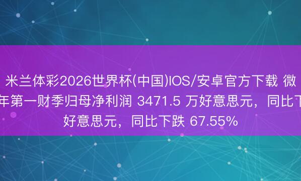 米兰体彩2026世界杯(中国)IOS/安卓官方下载 微博 2026 财年第一财季归母净利润 3471.5 万好意思元,同比下跌 67.55%